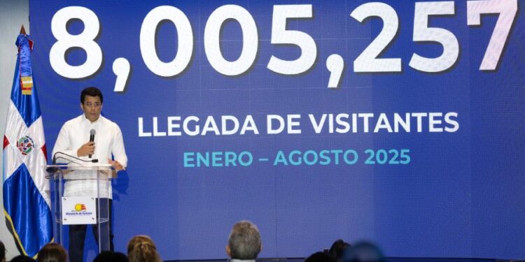 Más de ocho millones de visitantes llegaron al país entre enero y agosto